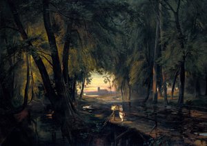 Waldweg bei Spandau tekijältä Carl Blechen