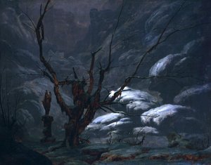 Vuoristolaakso talvella tekijältä Carl Blechen