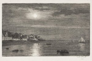 Hellebækin rantaosuus. Kuutamo tekijältä Carl Bloch