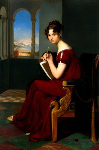 Nuori nainen piirustusvälineineen, 1816