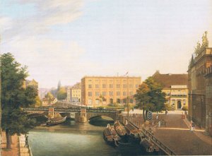 Kuninkaallinen rakennuskoulu ja Schlossbrücke Berliinissä tekijältä Carl Daniel Freydanck