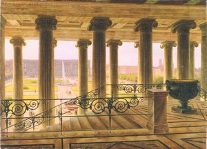 näkymä uudesta museosta huvipuistoon ja kuninkaalliseen palatsiin Berliinissä
