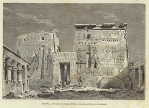 Egypti - Isisin temppelin pylväikkö Philae Islandilla tekijältä Carl Friedrich Heinrich Werner