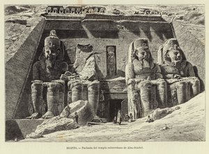 Egypti - Abu Simbelin maanalaisen temppelin julkisivu