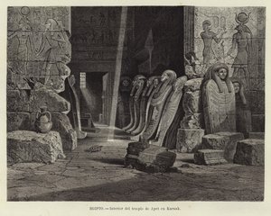 Egypti - Karnakissa sijaitsevan Opetin temppelin sisustus tekijältä Carl Friedrich Heinrich Werner