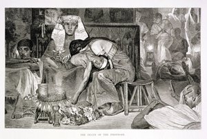 Esikoisen kuolema, 1800-luku (kaiverrus paperille) tekijältä Carl Friedrich Heinrich Werner
