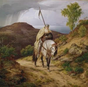 Palaava ristiretkelä. 1835