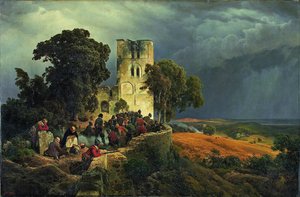 Kirkon pihan piirityspuolustus 30-vuotisen sodan aikana, 1848