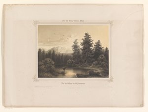 Näkymä Salzkammergutin veteen Flus der Gossau im Salzkammergut (otsikko esineessä) Albumi esitelty Louis I:lle Baijerista (sarjan nimi) König-Ludwigin albumi (sarjan nimi) tekijältä Carl Friedrich Würthle