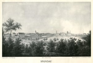 Stadtansicht Spandau um 1860 tekijältä Carl Frühsorge