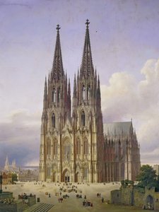 Ihanteellinen näkymä Kölnin tuomiokirkolle, 1834-1836