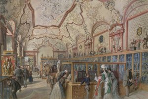 Ambraser Galleryn marmorisali Ala-Belvederessä, Wienissä, 1876