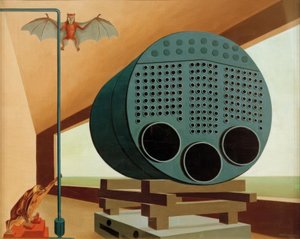 Dampfkessel mit Fledermaus