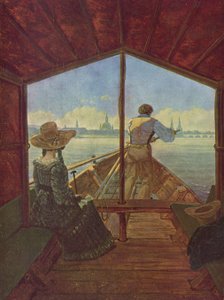 Gondoli Elbellä Dresdenin lähellä tekijältä Carl Gustav Carus