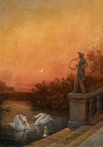 Aamunkoitto lähellä Moritzburgin linnaa tekijältä Carl Gustav Carus