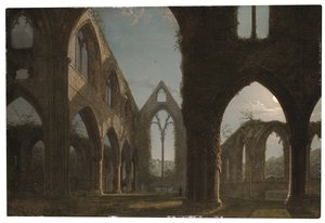 Tintern Abbey (öljy kankaalle) tekijältä Carl Gustav Carus