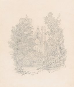 Näkymä Dunkeldin katedraalin länsijulkisivusta tekijältä Carl Gustav Carus