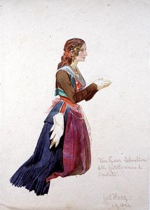 Dalmatialainen nainen "Castelle Vicinosta" Splitissä tekijältä Carl Haag