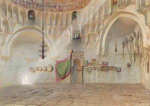 The Mosk of the Howling Derweeshes, lähellä Case el Ali, Kairo, 1874 (wc paperilla) tekijältä Carl Haag