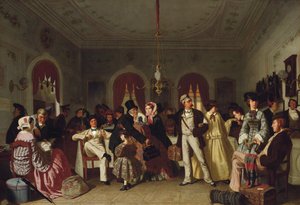 Ensimmäisen ja toisen luokan odotushuone, n. 1860 tekijältä Carl Hendrik d Unker