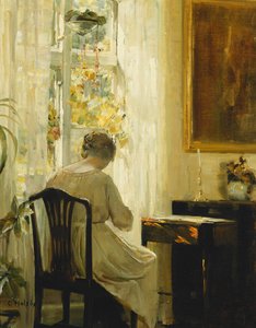 Nainen sisätiloissa tekijältä Carl Holsoe