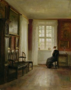 Sisustus naisen ompelulla tekijältä Carl Holsoe