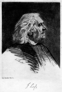 Franz Liszt 1811-1886, unkarilainen säveltäjä ja pianisti, 1900-luku. tekijältä Carl Jander
