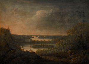 Näkymä Velamsundin kartanoon tekijältä Carl Johan Fahlcrantz