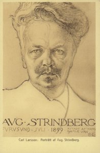 August Strindberg (1849-1912), ruotsalainen näytelmäkirjailija, kirjailija, runoilija ja taiteilija, 1899 tekijältä Carl Larsson