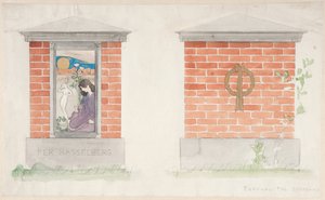 Ehdotus Per Hasselbergin hautamuistomerkiksi tekijältä Carl Larsson