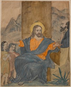 Jeesus siunaa lapsia tekijältä Carl Larsson