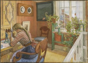 Kirjeen kirjoittaminen tekijältä Carl Larsson
