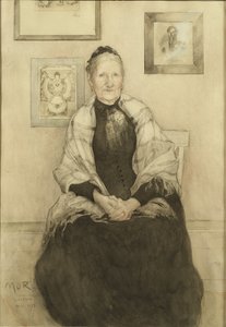Äiti, noin 1893 (wc paperille) tekijältä Carl Larsson