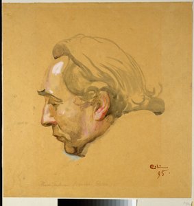 Sergelin fresko. Luonnos Sergelin päähän tekijältä Carl Larsson