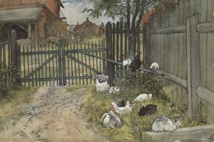 The Gate, A Home -sarjasta, n. 1895 (wc paperilla) tekijältä Carl Larsson