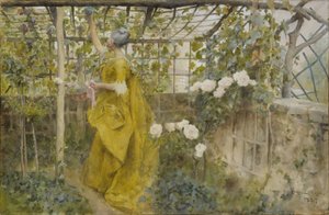 The Vine, 1884 (wc paperilla) tekijältä Carl Larsson