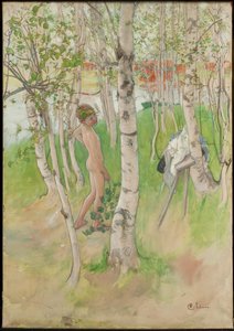 Ulf. Alaston poika koivujen keskellä tekijältä Carl Larsson
