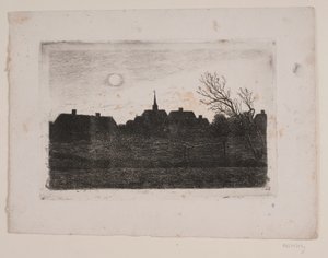 Hornbækin kirkko, kesäilta tekijältä Carl Locher