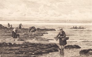 Katkarapujen kalastajat Bretagnen