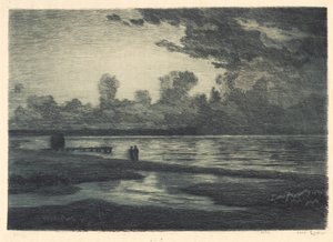 Kesäyö Hornbækin rannalla tekijältä Carl Locher