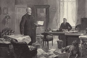 Bismarck sanelee muistelmiaan (kaiverrus)