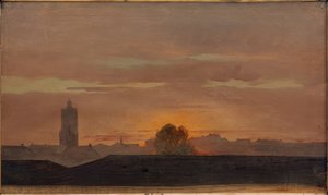 Darmstadt, näkymä Schlossatelierista tekijältä Carl Ludwig Seeger