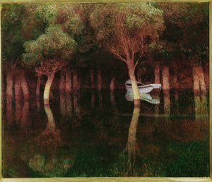 Daemmerung - Twilight ... (maalaus kankaalle) tekijältä Carl Moll