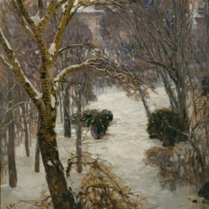 Heiligenstädter Park im Winter tekijältä Carl Moll