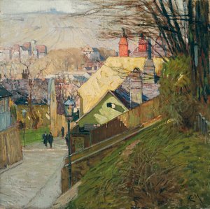 Therese Kronesin talo Doblingissa Wienissä, n. 1912-1914 (öljy kankaalle)