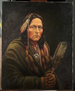 Osage mies, Bro-Ga-Hee-Ge (öljy kankaalle)