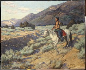 Scout, Taos Valley, New Mexico (öljy kankaalle)