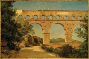 Pont du Gard bei Nîmes / Gemälde von Carl Morgenstern tekijältä Carl Morgenstern
