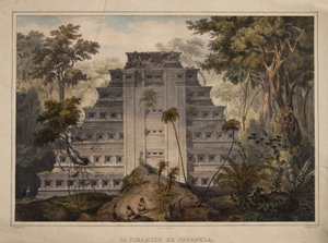 Papantlan pyramidi tekijältä Carl Nebel