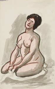 Nainen alasti, istuva tekijältä Carl Newman